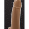 Кофейный гладкий фаллоимитатор на присоске с мошонкой Smooth 5 Inch Dildo - 17 см.