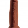 Коричневый фаллоимитатор на присоске 6" Triple Density Cock - 18,4 см.