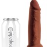 Коричневый фаллоимитатор на присоске 6" Triple Density Cock - 18,4 см.