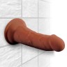 Коричневый фаллоимитатор на присоске 6" Triple Density Cock - 18,4 см.
