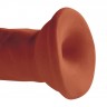 Коричневый фаллоимитатор на присоске 6" Triple Density Cock - 18,4 см.