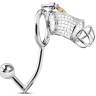 Мужской пояс верности с анальной пробкой Sinner Metal Penis Cage With Anal Hook