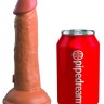 Фаллоимитатор цвета карамели 6  Vibrating Silicone Dual Density Cock - 17,8 см.