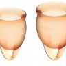 Набор оранжевых менструальных чаш Feel confident Menstrual Cup