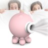 Нежно-розовый вакуумный клиторальный стимулятор-осьминог OCTOPI