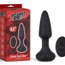 Черная анальная вибропробка Smooth Anal Dilator с пультом ДУ - 14,5 см.