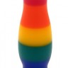 Разноцветная анальная пробка COLOURFUL PLUG - 12,5 см.
