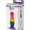 Разноцветная анальная пробка COLOURFUL PLUG - 12,5 см.