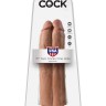 Сдвоенный фаллоимитатор-мулат 11" Two Cocks One Hole - 30,5 см.