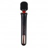 Черный жезловый вибратор Wand Vander - 33,5 см.