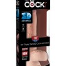 Телесный фаллоимитатор на присоске 10" Triple Density Cock with Balls - 26,7 см.