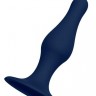 Синяя анальная пробка SILICONE PLUG SMALL - 10,3 см.