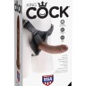 Коричневый страпон на трусиках Strap-on Harness Cock - 20,3 см.
