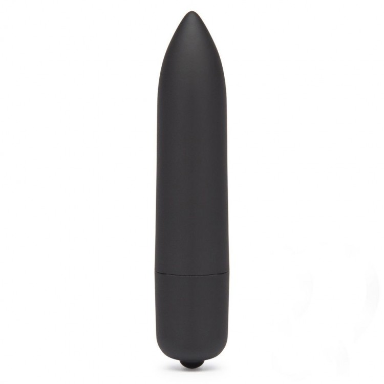 Черная вибропуля X-Basic Long Bullet 10 speeds - 9 см.