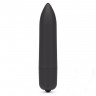 Черная вибропуля X-Basic Long Bullet 10 speeds - 9 см.