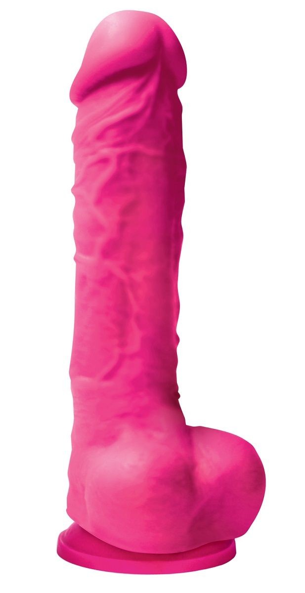 Розовый фаллоимитатор Colours Pleasures 5" Dildo - 17,8 см.