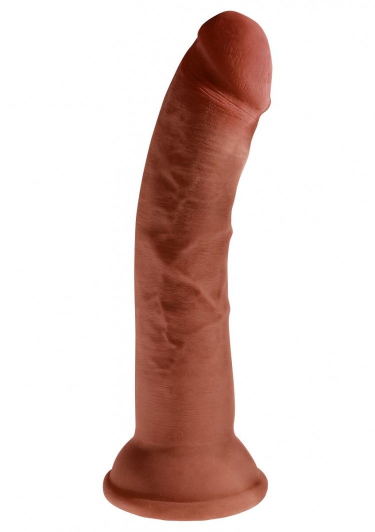 Коричневый фаллоимитатор на присоске 8" Triple Density Cock - 24,1 см.