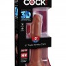 Коричневый фаллоимитатор на присоске 8" Triple Density Cock - 24,1 см.