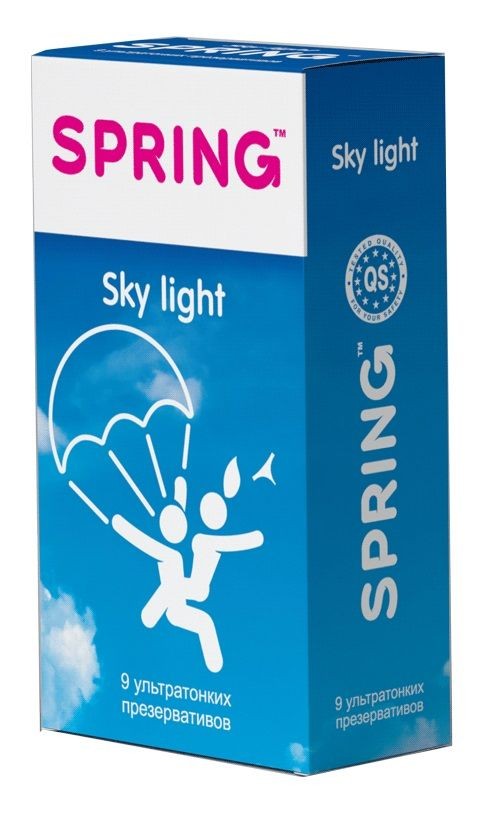 Ультратонкие презервативы SPRING SKY LIGHT - 9 шт.