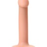 Телесный фаллос на присоске Silicone Bendable Dildo S - 17 см.