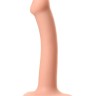 Телесный фаллос на присоске Silicone Bendable Dildo S - 17 см.