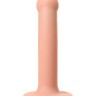 Телесный фаллос на присоске Silicone Bendable Dildo S - 17 см.