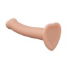Телесный фаллос на присоске Silicone Bendable Dildo S - 17 см.