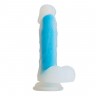 Голубой фаллоимитатор-реалистик So Divine Blue Mamba Dildo - 19 см.