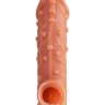 Насадка на фаллос с отверстием для мошонки EXTREME SLEEVE - 17,6 см.