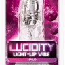 Прозрачный вибратор-реалистик Lucidity Halo Light Up Vibe - 23 см.