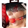 Силиконовый кляп-шар на чёрных ремешках Red Gag silicone