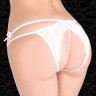 Ажурные стринги с бусинами и двойными бретелями