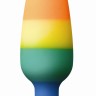 Радужная пробка Colours Pride Edition Pleasure Plug Medium - 13,3 см.
