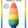 Радужная пробка Colours Pride Edition Pleasure Plug Medium - 13,3 см.