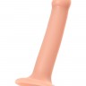Телесный фаллос на присоске Silicone Bendable Dildo M - 18 см.