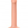 Телесный фаллос на присоске Silicone Bendable Dildo M - 18 см.