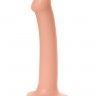 Телесный фаллос на присоске Silicone Bendable Dildo M - 18 см.