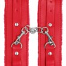Красные наручники Plush Leather Hand Cuffs