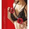 Красные наручники Plush Leather Hand Cuffs