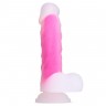 Ярко-розовый фаллоимитатор-реалистик So Divine Glorious Real skin feel pink dildo - 19 см.