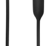 Черный гладкий стимулятор уретры с вибрацией Silicone Vibrating Bullet Plug Extra Long