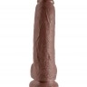 Коричневый фаллоимитатор 9" Cock with Balls - 22,9 см.