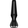 Черная анальная пробка с вибрацией Satisfyer Plug-ilicious 2 - 14 см.