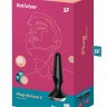 Черная анальная пробка с вибрацией Satisfyer Plug-ilicious 2 - 14 см.