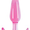 Гладкая розовая анальная пробка Jelly Rancher T-Plug Smooth - 10,9 см.