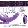 Женский вибрострапон с вагинальной пробкой Vibrating Double Delight Strap-On - 12,7 см.