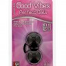 Чёрные вагинальные шарики на мягкой сцепке GOOD VIBES PERFECT BALLS