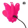 Розовая вибробабочка на ремешках Silicone Remote Venus Penis
