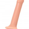 Телесный фаллос на присоске Silicone Bendable Dildo L - 19 см.