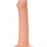 Телесный фаллос на присоске Silicone Bendable Dildo L - 19 см.